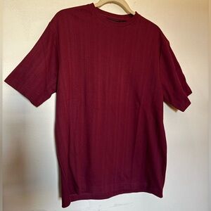 Vintage Liz Claiborne Crazy Horse Men's Burgundy Dressy tee shirt